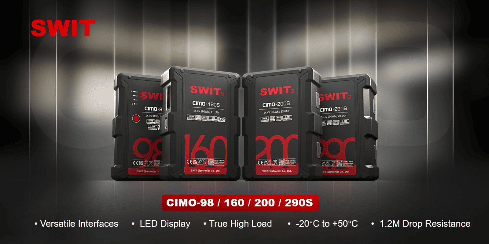 SWIT launches new CIMO series V-mount batteries